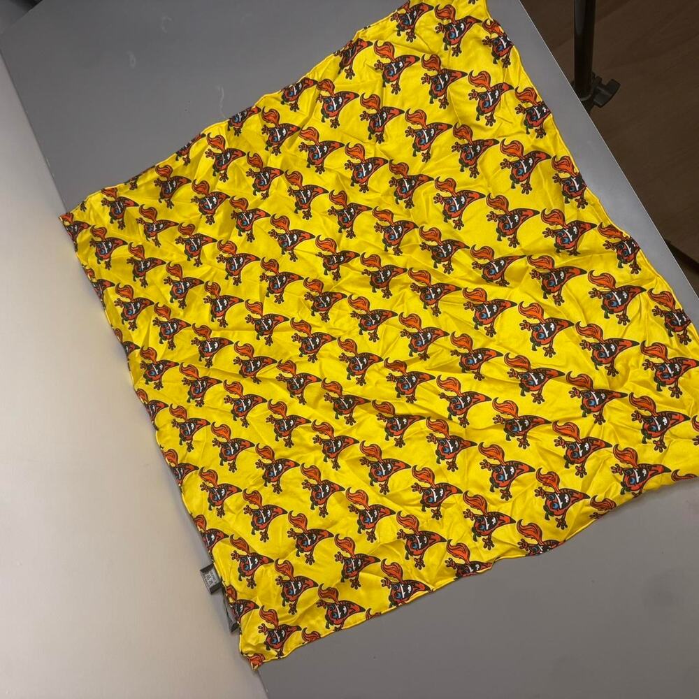 Priscavera yellow silk scarf with